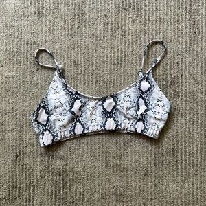 Snake print bikini top